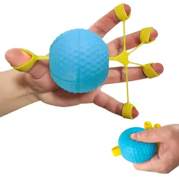 Компактный тренажер для ручного хвата Мяч для тренировки силы ручного хвата с эластичной силиконовой подставкой для пальцев для реабилитации рук Finger