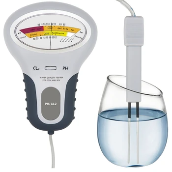 1 шт. АБС-пластик 2 В 1, устройство для тестирования качества хлорной воды, измерение CL2 для аквариума в бассейне