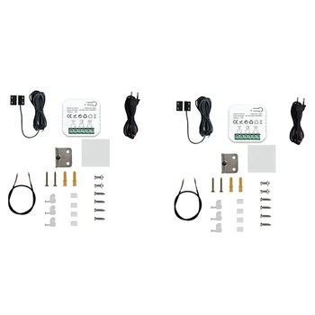 2X Tuya Smart Zigbee Контроллер открывания гаражных ворот с датчиком App Control Работает с вилкой для Alexa Google Home EU Plug
