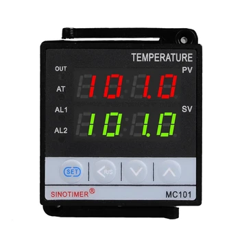 SINOTIMER MC101 Цифровой дисплей PID Регулятор температуры Режимы по Цельсию/Фаренгейту Входной датчик SSR Выходной преобразователь