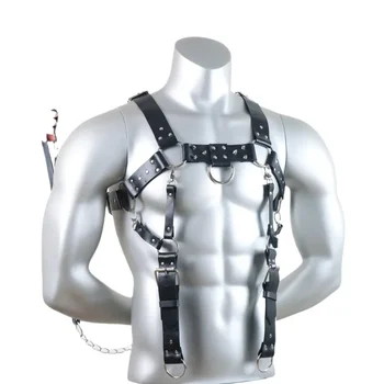 Декоративный мужской ремень, удерживающий тело, плечевой ремень, удерживающий ремень Dark SM Fun, удерживающий кожаный ремень