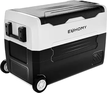 Холодильники EUHOMY 12 Вольт, -4℉ ~ 68℉, Портативная Морозильная камера емкостью 48 Кварт, Электрический Охладитель 12/24 В постоянного тока и 120-240 В переменного тока, Съемный Разделитель, Автомобильный