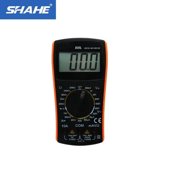 Цифровой мультиметр-тестер Shahe VC830L Портативный Измеритель напряжения переменного/постоянного тока 2000 отсчетов Ручной диапазон Большой экран