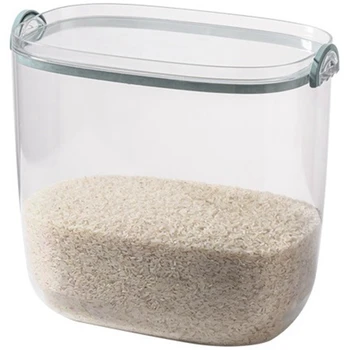Ящик для хранения зерна и риса с герметичным уплотнением и совком для риса, хлопьев, муки