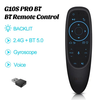 G10S PRO Голосовой Пульт Дистанционного Управления 2.4 G Беспроводная Воздушная Мышь ИК Обучающий Контроллер Гироскопа Для ПК Android TV BOX X96 Tanix W2 X96Q