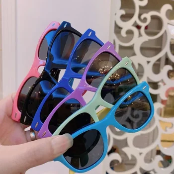 Новые детские солнцезащитные очки для ПК Модные поляризованные солнцезащитные очки для защиты от ультрафиолета, солнцезащитные очки для рисовых ногтей, легкая и удобная визуальная четкость