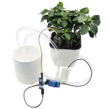 Комплект датчиков влажности почвы, менеджер автоматической системы полива с мини-водяным насосом для Arduino DIY Kit EK1915