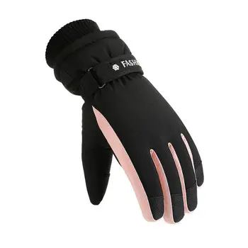 Зимние мягкие перчатки Унисекс, зимние велосипедные перчатки с противоскользящим дизайном, водонепроницаемые, ветрозащитные, с сенсорным экраном для катания на лыжах
