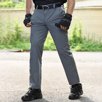 Брюки-карго, мужские повседневные брюки с множеством карманов, Уличная одежда, армейские прямые мужские военные тактические брюки, Тренировочный охотничий костюм