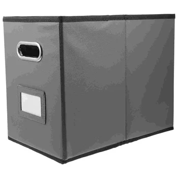 Бытовой ящик для хранения Настольный органайзер Коробка для файлов с двойными ручками Чехол для хранения косметики
