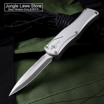 Ножи HERA MICRO OTF TECH Knife T7 Silver D2 Steel DE Blade EDC Военная Самооборона, Тактические Карманные Ножи