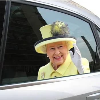 Наклейка на окно автомобиля королевы Елизаветы, Наклейка на автомобиль Королевы Англии, Водонепроницаемая Персонализированная Наклейка на автомобиль