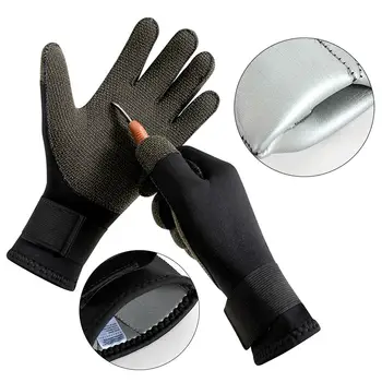 3 мм неопреновые перчатки для гидрокостюма, противоскользящие перчатки для подводного плавания, плавательные перчатки для подводной охоты, каякинга, сноркелинга, катания на лыжах, кругового плавания