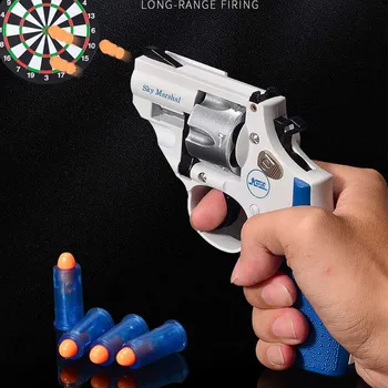 Игрушечный пистолет Sky Marshal Revolver, пистолет с безопасными мягкими пулями, пистолет для детей и мальчиков Shopify Прямая поставка