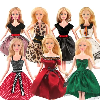 Кукольная одежда Модная одежда ручной работы в 9 стилях, красивые платья принцесс, юбка с цветочным рисунком, одежда для кукол Барби, аксессуары, игрушки