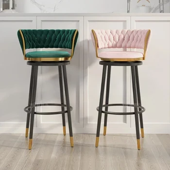 Вращающийся Роскошный барный стул, Современный стул кассира, туалетный столик, Интернет-минимализм, Мебель знаменитостей в скандинавском стиле