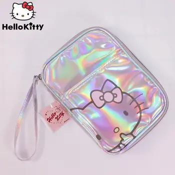 Лазерные кошельки Sanrio Hello Kitty, женская новая модная водонепроницаемая сумка для удостоверения личности с рисунком из мультфильма, сумка для хранения Kawaii Girl, милая сумочка Y2k