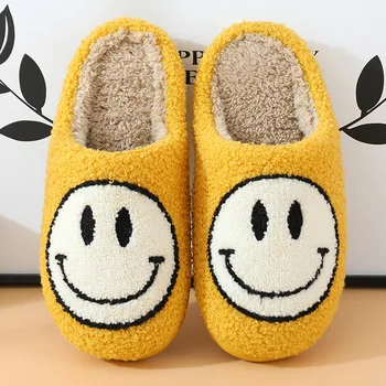 Корейская версия с улыбающимся лицом, осенне-зимняя пара хлопчатобумажных туфель