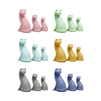 1/12 Коллекции маленьких фигурок кошек, маленькая симпатичная статуэтка, имитирующая модель животного, кукольный домик, милые фигурки кошек для декора гостиной