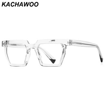 Kachawoo мужские очки в квадратной оправе, блокирующие синий свет, ацетат tr90, ретро-очки, женское украшение, прозрачный, розовый, черный