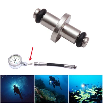 1 шт. для подводного плавания с Т-образной воздушной катушкой высокого давления, поворотный датчик HP для поворотных манометров SPG для подводного плавания, Аксессуары с уплотнительным кольцом