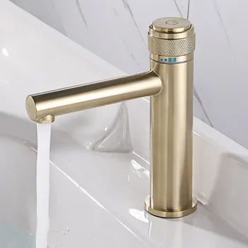 Смеситель для холодной и горячей воды в ванной комнате, современный латунный Настенный смеситель для умывальника