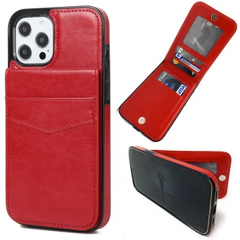 Модный женский чехол-бумажник для мобильного телефона iPhone14 Pro Max с отделениями для карт и держателем Мужской роскошный магнитный карман для монет