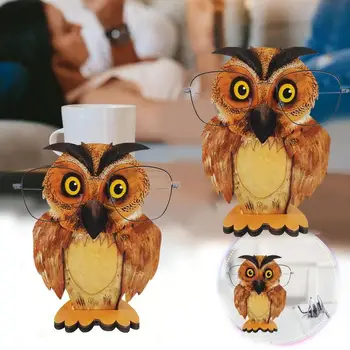 Стеклянный Держатель Owl Многофункциональный Стеклянный Держатель Cute Owl Подставка для домашнего хранения в форме Совы Стеклянный Стеллаж Для хранения Инструментов и Расходных материалов