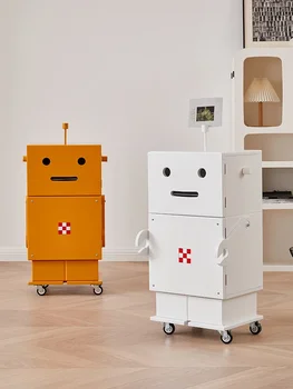 Маленький робот-шкафчик в гостиной можно использовать для хранения шкафчиков в спальне