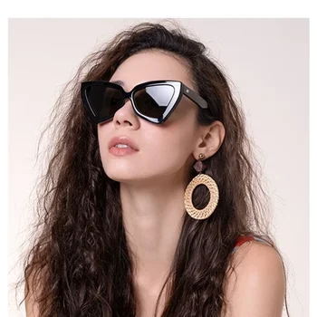 Солнцезащитные очки с треугольным кошачьим глазом для женщин, Винтажные модные дизайнерские Мужские и женские солнцезащитные очки для вождения, защита от ультрафиолета UV400 Oculos De Sol